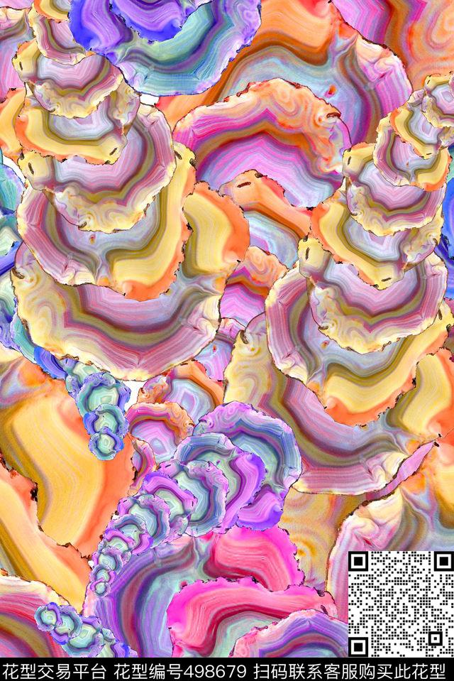 多彩抽象地质数码印花华亿平台下载（图片编号: 498679） - 瓦栏（Walan）