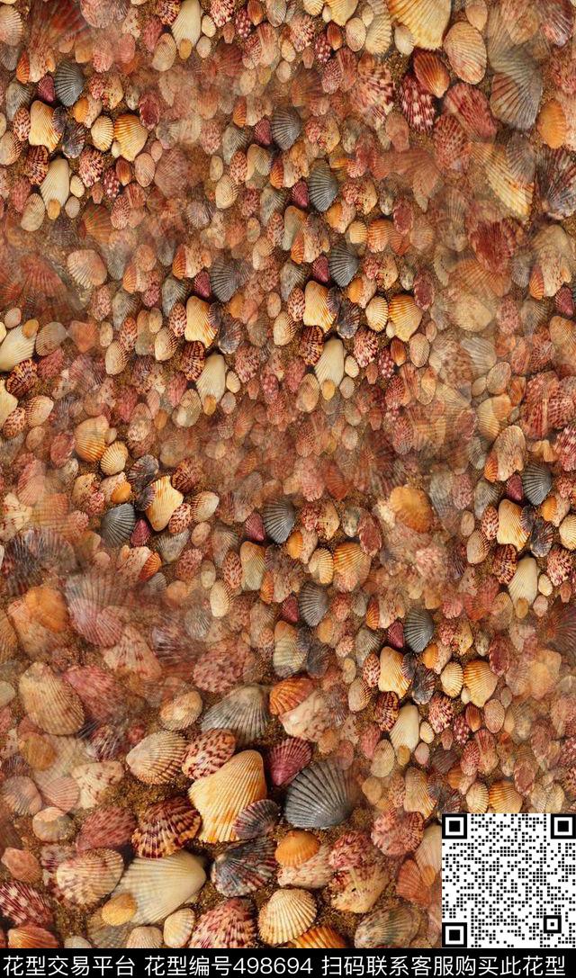 海滩系列还螺纹沙滩休闲浪漫时尚数码印花华亿平台下载（图片编号: 498694） - 瓦栏（Walan）