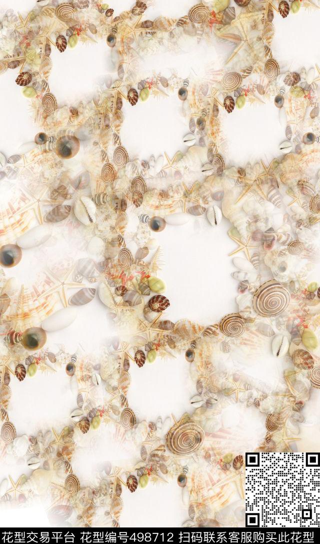 还螺纹沙滩休闲珍珠贝壳浪漫时尚数码印花华亿平台下载（图片编号: 498712） - 瓦栏（Walan）