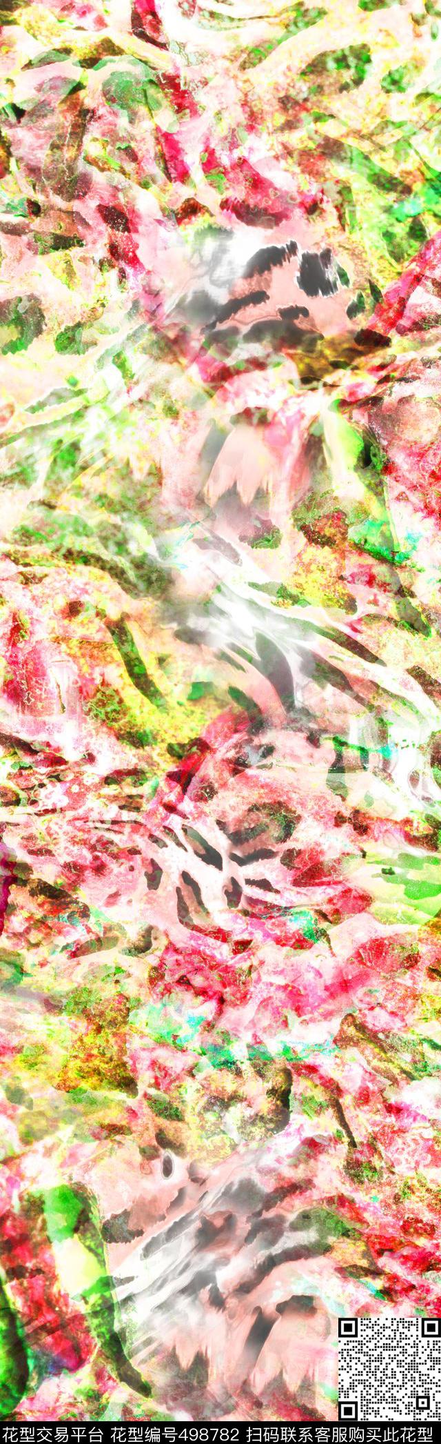 抽象斑马纹老虎纹数码印花华亿平台下载（图片编号: 498782） - 瓦栏（Walan）