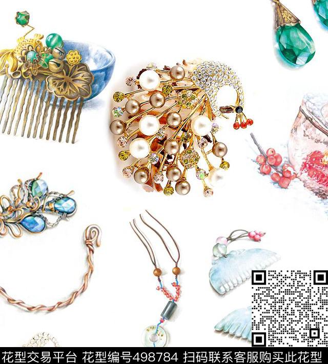 国画中国风民族风数码印花华亿平台下载（图片编号: 498784） - 瓦栏（Walan）