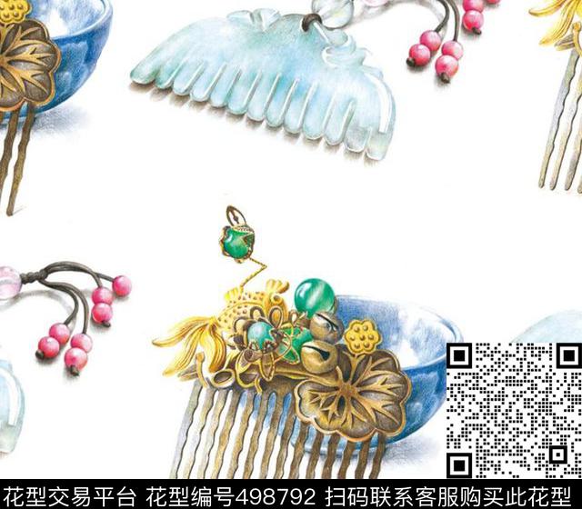 古典创意时尚数码印花华亿平台下载（图片编号: 498792） - 瓦栏（Walan）