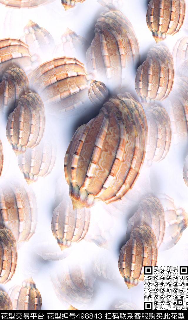 海螺休闲男女衬衣沙滩贝壳数码印花华亿平台下载（图片编号: 498843） - 瓦栏（Walan）