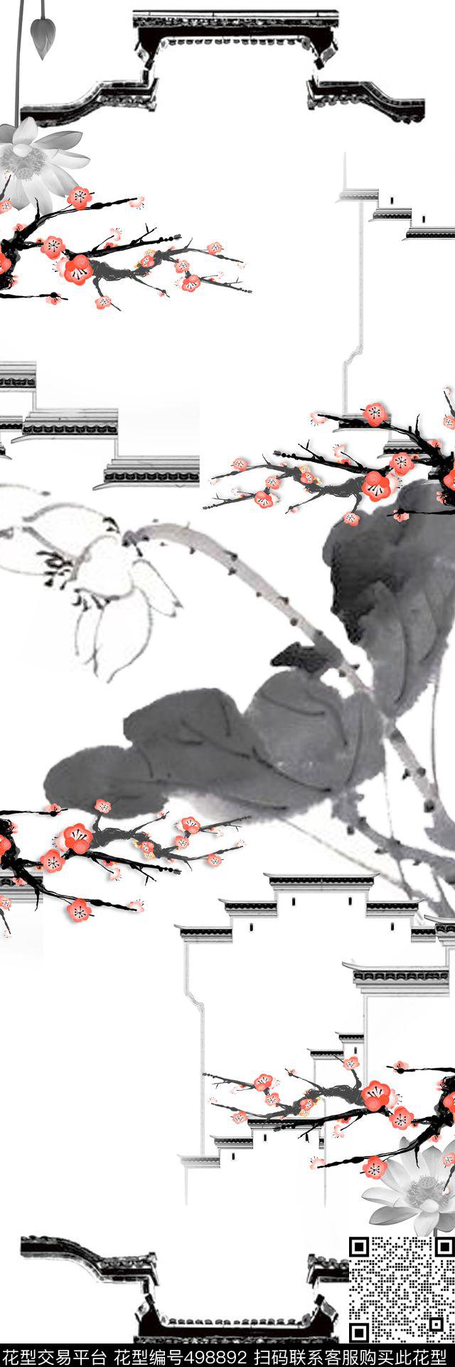 创意服装面料创意设计图案丝巾数码印花华亿平台下载（图片编号: 498892） - 瓦栏（Walan）