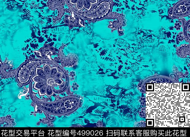 传统满版琵琶加乱底纹传统印花华亿平台下载（图片编号: 499026） - 瓦栏（Walan）