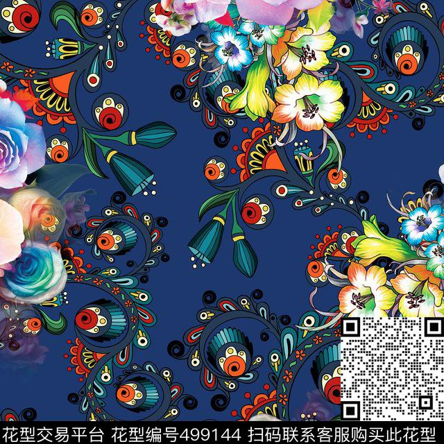 时尚数码1色数码印花华亿平台下载（图片编号: 499144） - 瓦栏（Walan）