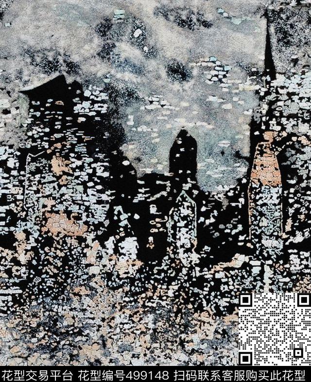 原创景物优雅数码印花华亿平台下载（图片编号: 499148） - 瓦栏（Walan）