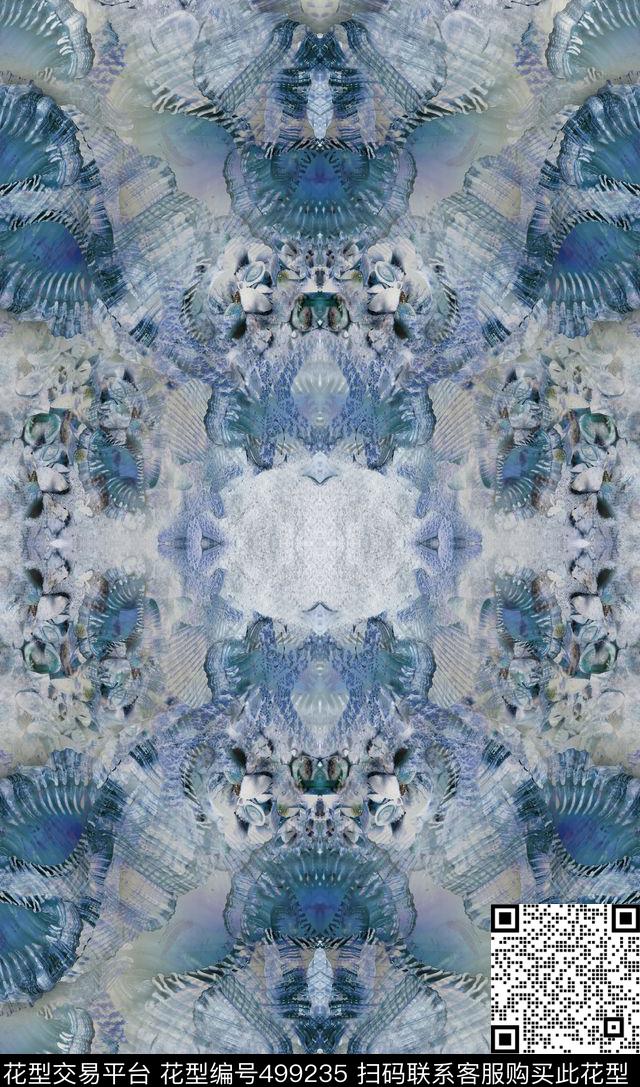 复古典型中国风民族风气息浓郁青花瓷玻璃感数码印花华亿平台下载（图片编号: 499235） - 瓦栏（Walan）