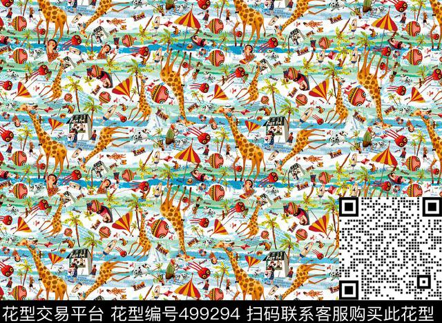 动物世界几何图形数码华亿平台数码印花面料华亿平台布匹面料家纺服装沙发布箱包卡通数码印花华亿平台下载（图片编号: 499294） - 瓦栏（Walan）