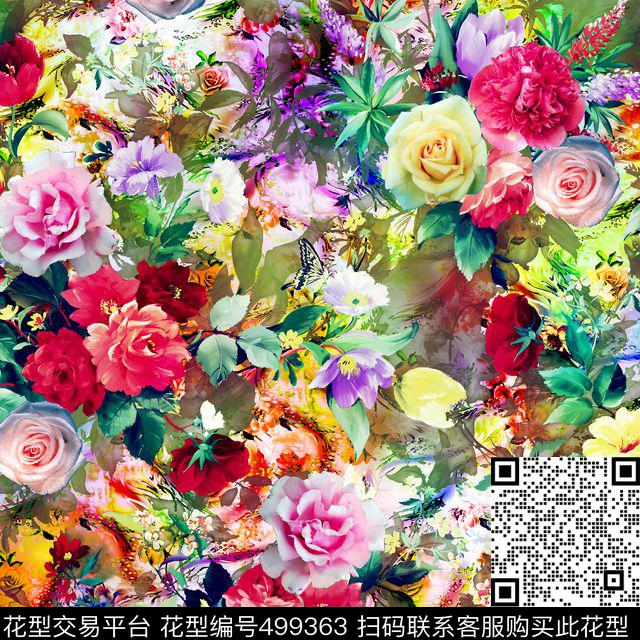 抽象大方动物纹数码印花华亿平台下载（图片编号: 499363） - 瓦栏（Walan）