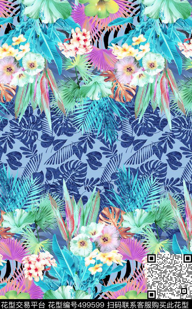 花卉数码现代数码印花华亿平台下载（图片编号: 499599） - 瓦栏（Walan）
