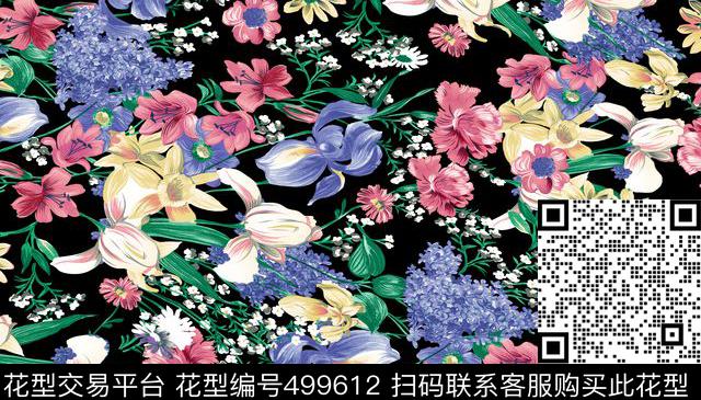 花卉传统印花组合传统印花华亿平台下载（图片编号: 499612） - 瓦栏（Walan）