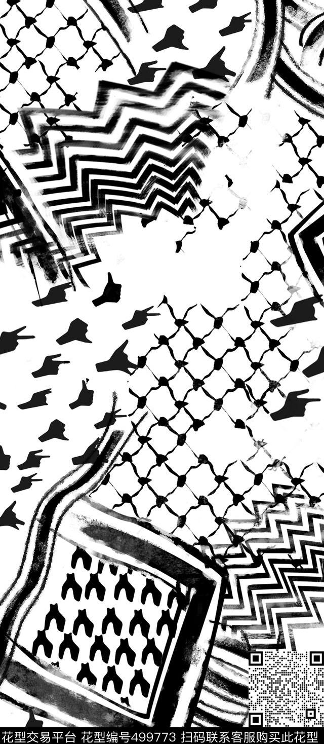 几何条纹方块菱形数码印花华亿平台下载（图片编号: 499773） - 瓦栏（Walan）