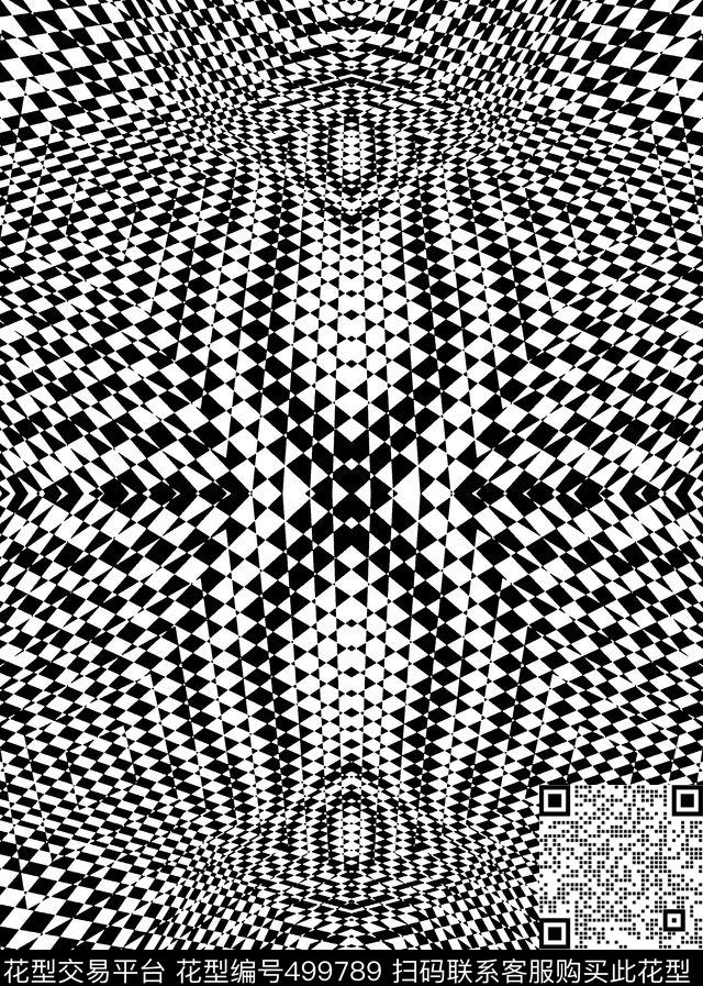 抽象格子几何传统印花华亿平台下载（图片编号: 499789） - 瓦栏（Walan）