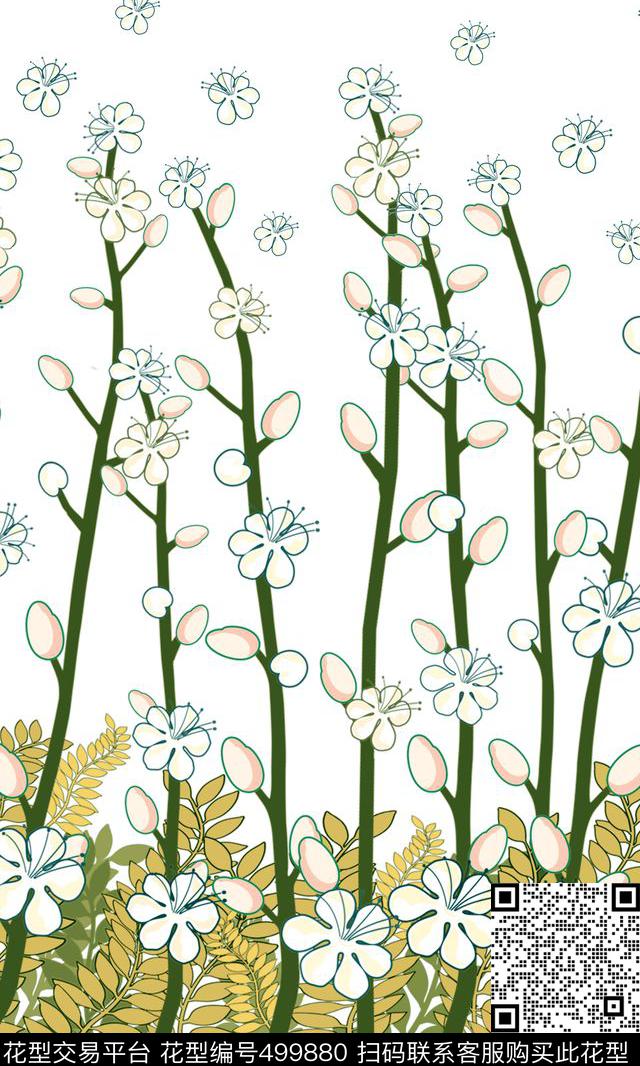 花卉女装数码印花数码印花华亿平台下载（图片编号: 499880） - 瓦栏（Walan）