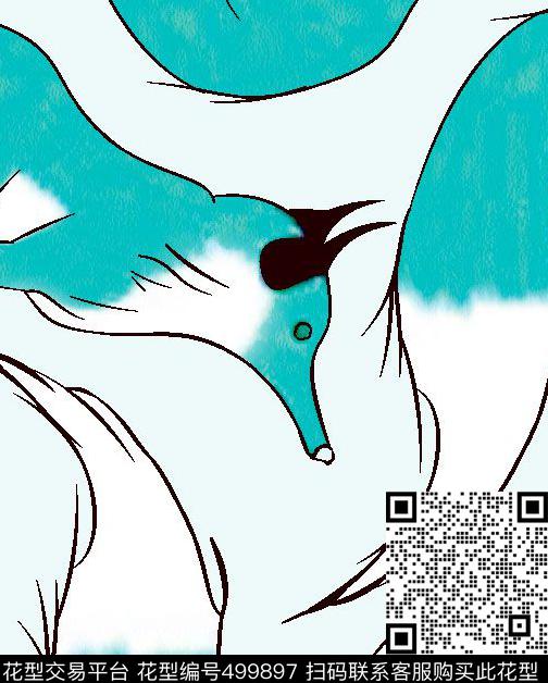 原创动物时尚数码印花华亿平台下载（图片编号: 499897） - 瓦栏（Walan）