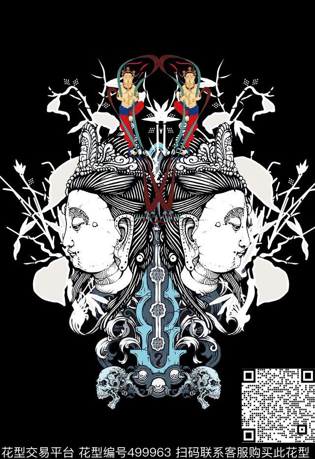 潮流时尚T恤卫衣夹克插画秋冬数码印花华亿平台下载（图片编号: 499963） - 瓦栏（Walan）