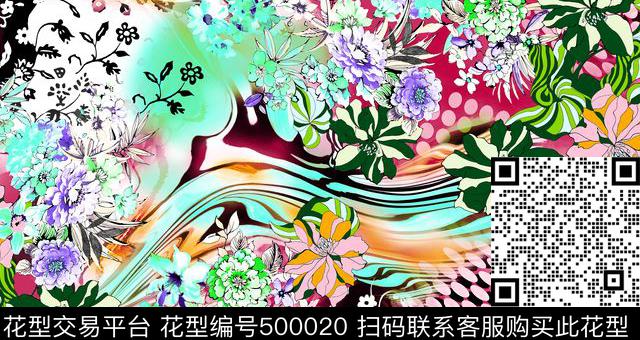 几何时尚女装数码或仿数码数码印花华亿平台下载（图片编号: 500020） - 瓦栏（Walan）