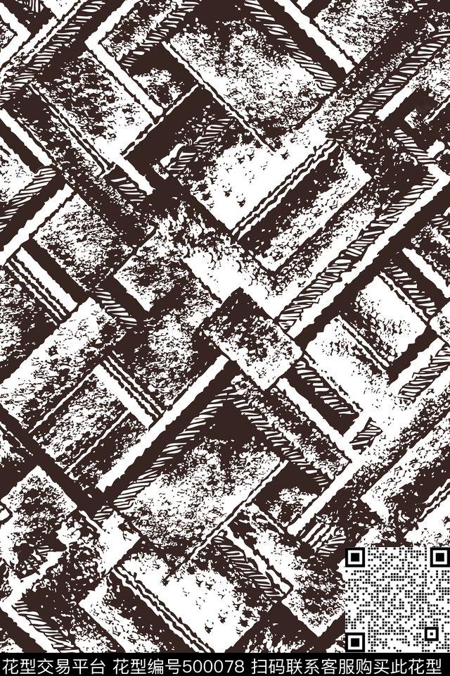简约大方抽象几何纹理服装面料华亿平台数码印花华亿平台下载（图片编号: 500078） - 瓦栏（Walan）