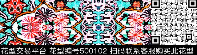 欧美古典时尚数码印花华亿平台下载（图片编号: 500102） - 瓦栏（Walan）