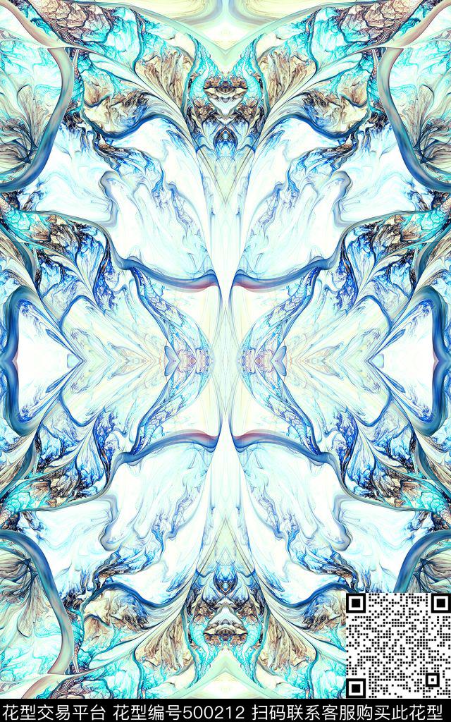 数码科技变形几何3D数码印花华亿平台下载（图片编号: 500212） - 瓦栏（Walan）