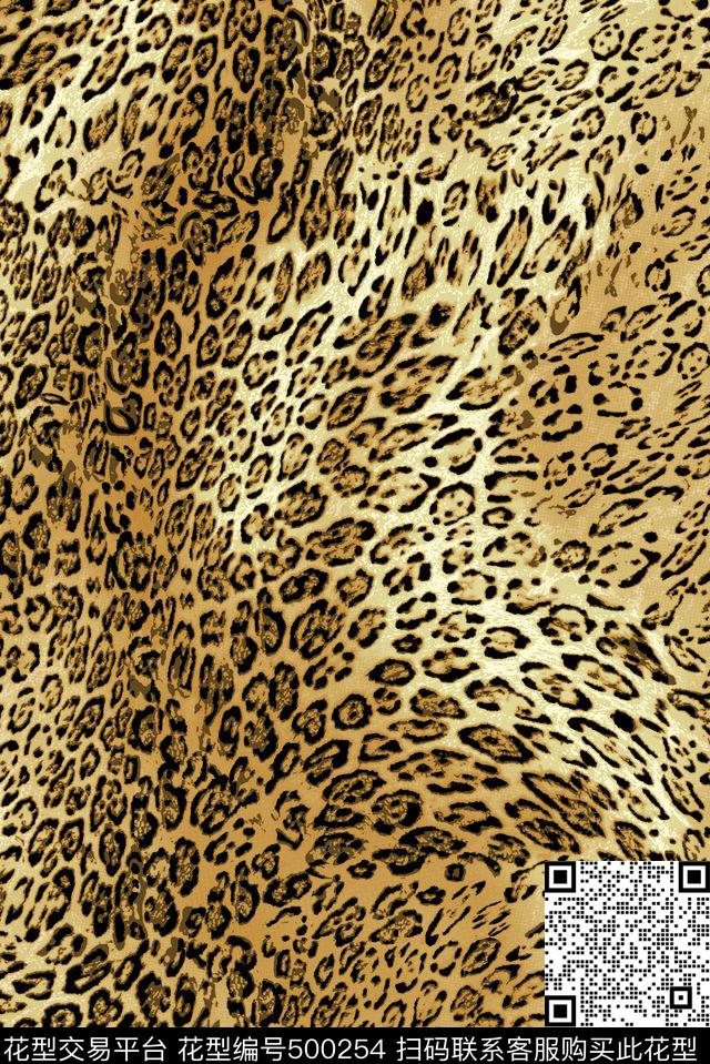 休闲风豹纹裙子连衣裙数码印花华亿平台下载（图片编号: 500254） - 瓦栏（Walan）