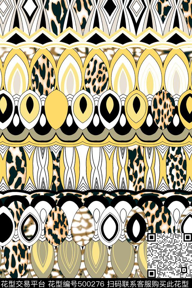 休闲风豹纹对称外套卫衣数码印花华亿平台下载（图片编号: 500276） - 瓦栏（Walan）