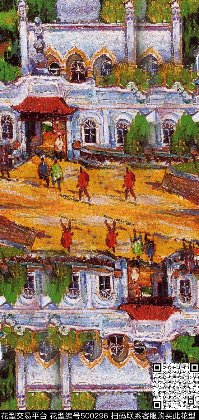 清真寺寺庙建筑数码印花华亿平台下载（图片编号: 500296） - 瓦栏（Walan）