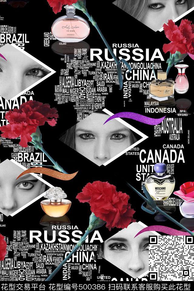 海报香水美女数码印花华亿平台下载（图片编号: 500386） - 瓦栏（Walan）