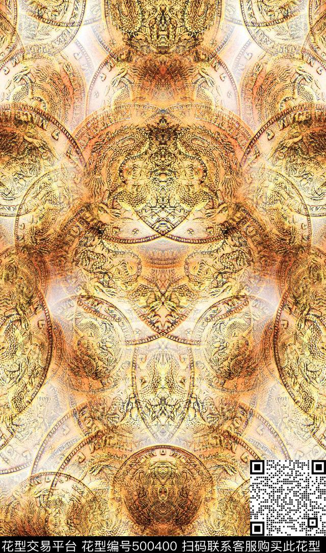 服装复古怀旧宫廷风数码印花华亿平台下载（图片编号: 500400） - 瓦栏（Walan）