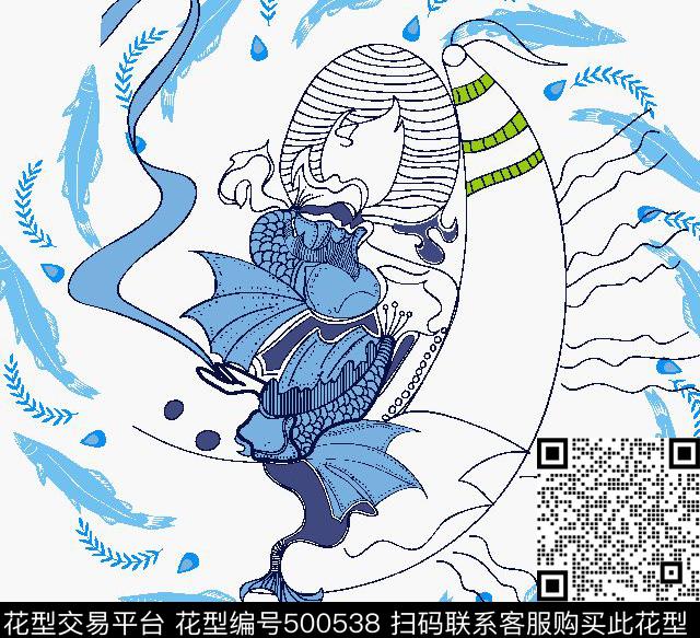 分色清新休闲传统印花华亿平台下载（图片编号: 500538） - 瓦栏（Walan）