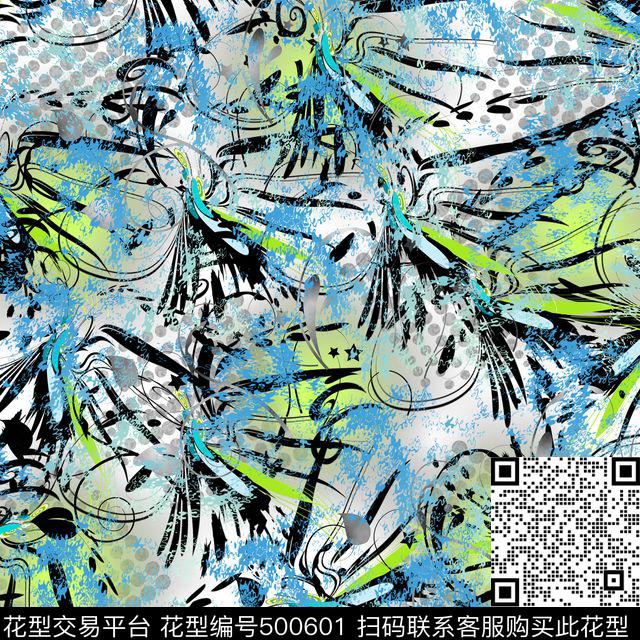 绚丽组合抽象数码印花华亿平台下载（图片编号: 500601） - 瓦栏（Walan）