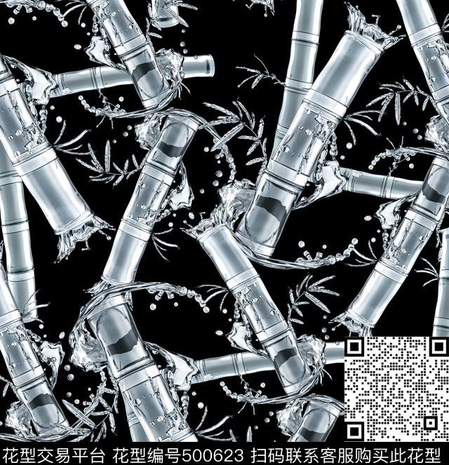 T恤卫衣夹克潮流时尚创意竹子数码印花华亿平台下载（图片编号: 500623） - 瓦栏（Walan）