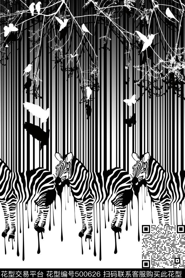 斑马纹动物纹流行时尚传统印花华亿平台下载（图片编号: 500626） - 瓦栏（Walan）