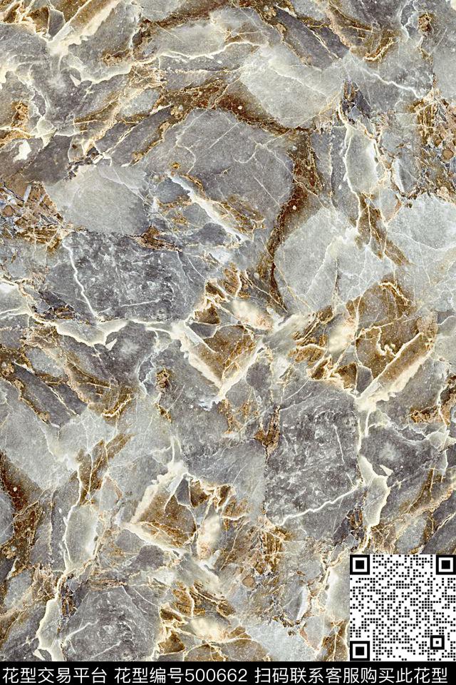 风景潮流时尚大牌抽象矿石纹理数码印花华亿平台下载（图片编号: 500662） - 瓦栏（Walan）