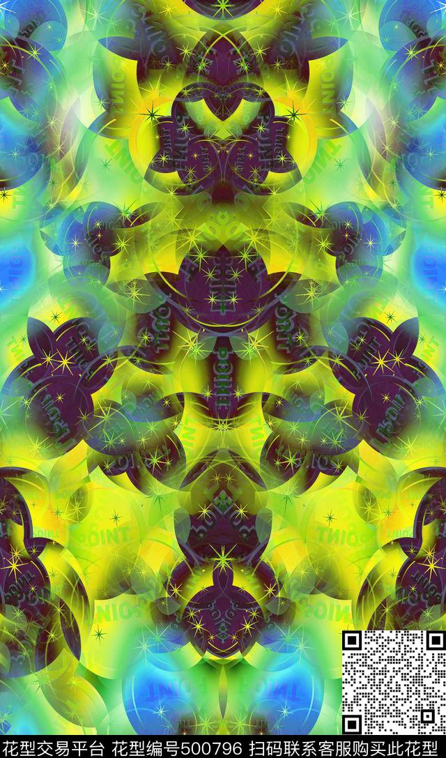 复古典型中国风宫廷风硬币抽象数码印花华亿平台下载（图片编号: 500796） - 瓦栏（Walan）