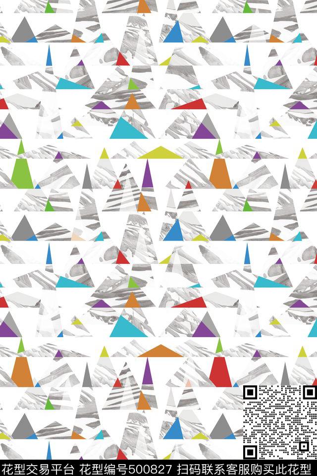 点缀三角形年轻女性传统印花华亿平台下载（图片编号: 500827） - 瓦栏（Walan）