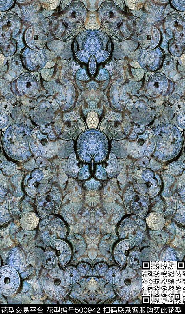 复古民族风宫廷风图案欧美风休闲数码印花华亿平台下载（图片编号: 500942） - 瓦栏（Walan）