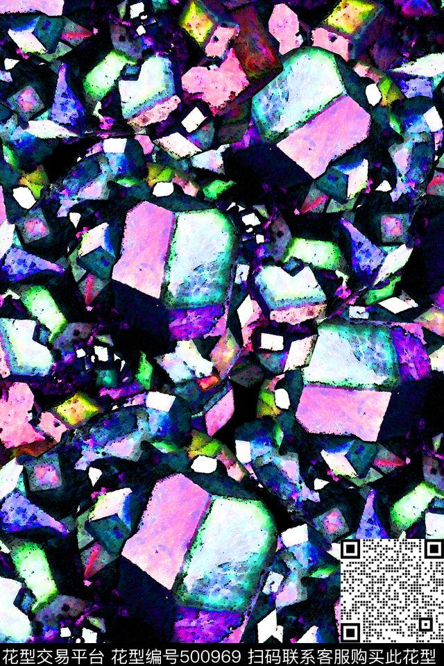 抽象水彩矿石数码印花华亿平台下载（图片编号: 500969） - 瓦栏（Walan）
