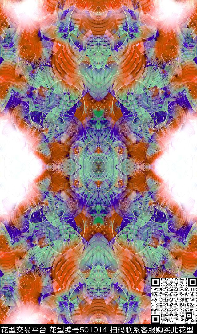 民族风欧美宫廷图章热带风数码印花华亿平台下载（图片编号: 501014） - 瓦栏（Walan）