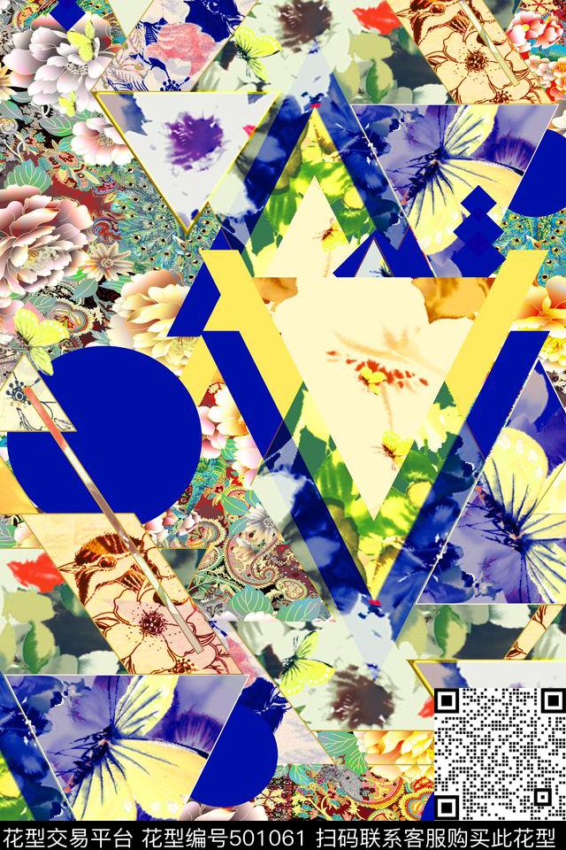 花卉潮流时尚大牌民族风牡丹花数码印花华亿平台下载（图片编号: 501061） - 瓦栏（Walan）