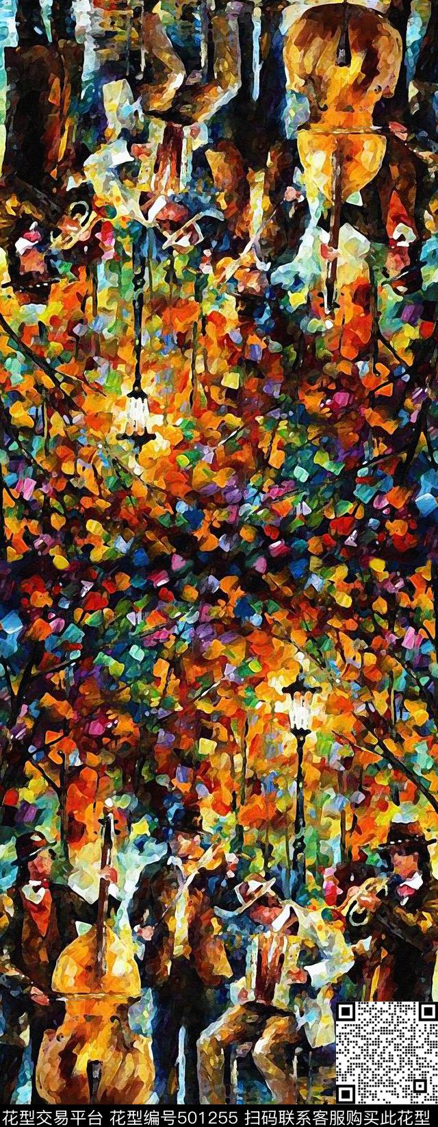 欧式油画艺术数码印花华亿平台下载（图片编号: 501255） - 瓦栏（Walan）