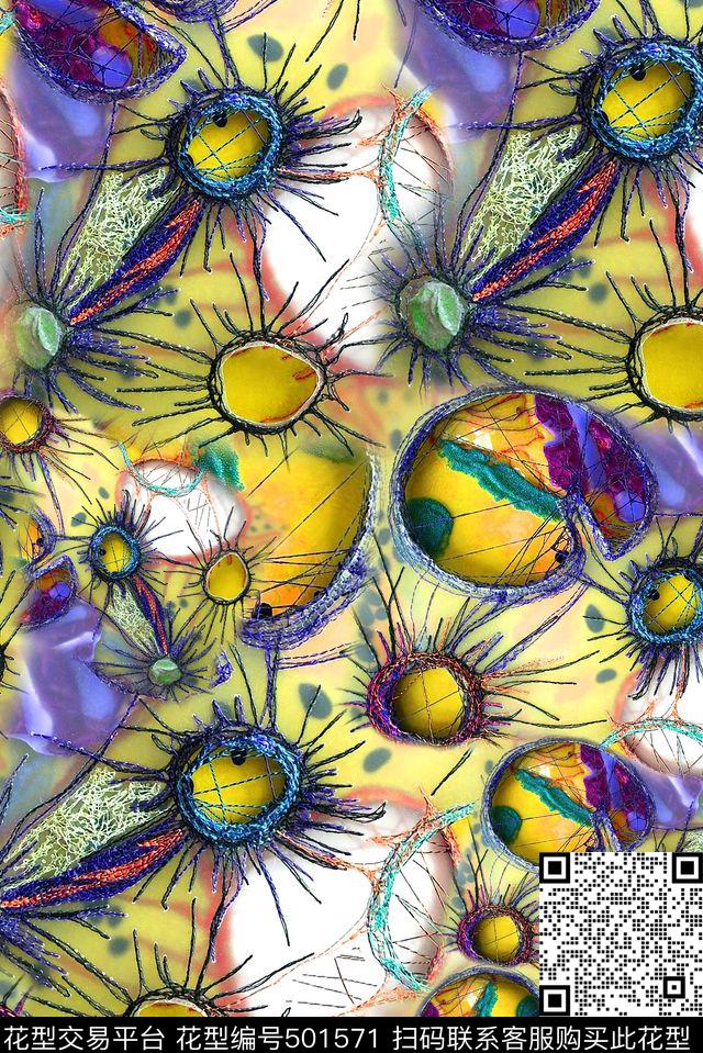 抽象机理底纹数码印花华亿平台下载（图片编号: 501571） - 瓦栏（Walan）