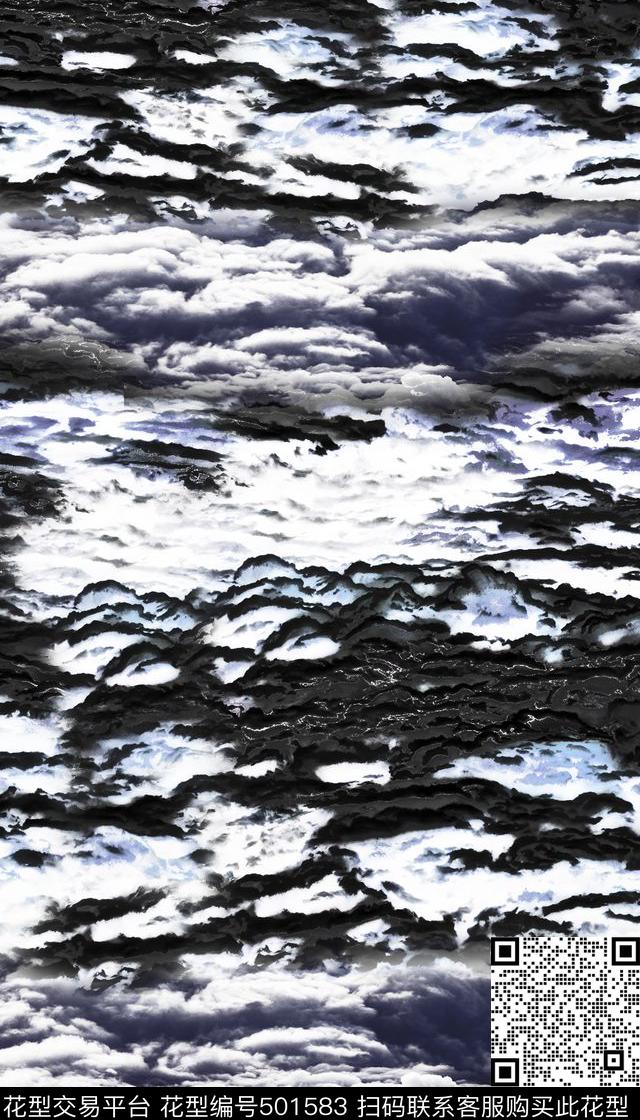 女装四方连续抽象几何数码印花华亿平台下载（图片编号: 501583） - 瓦栏（Walan）