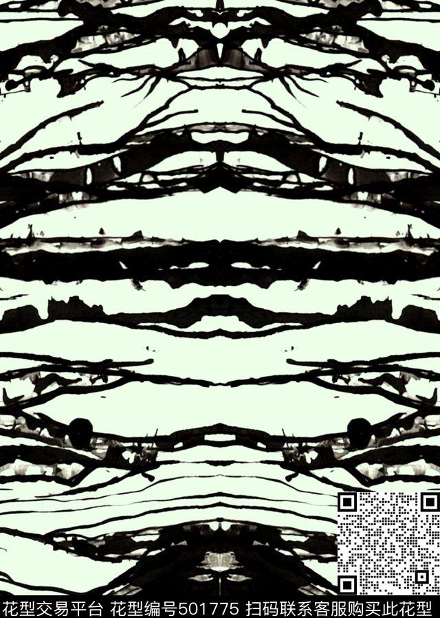 复古水墨画流行色调时尚中国风数码印花华亿平台下载（图片编号: 501775） - 瓦栏（Walan）