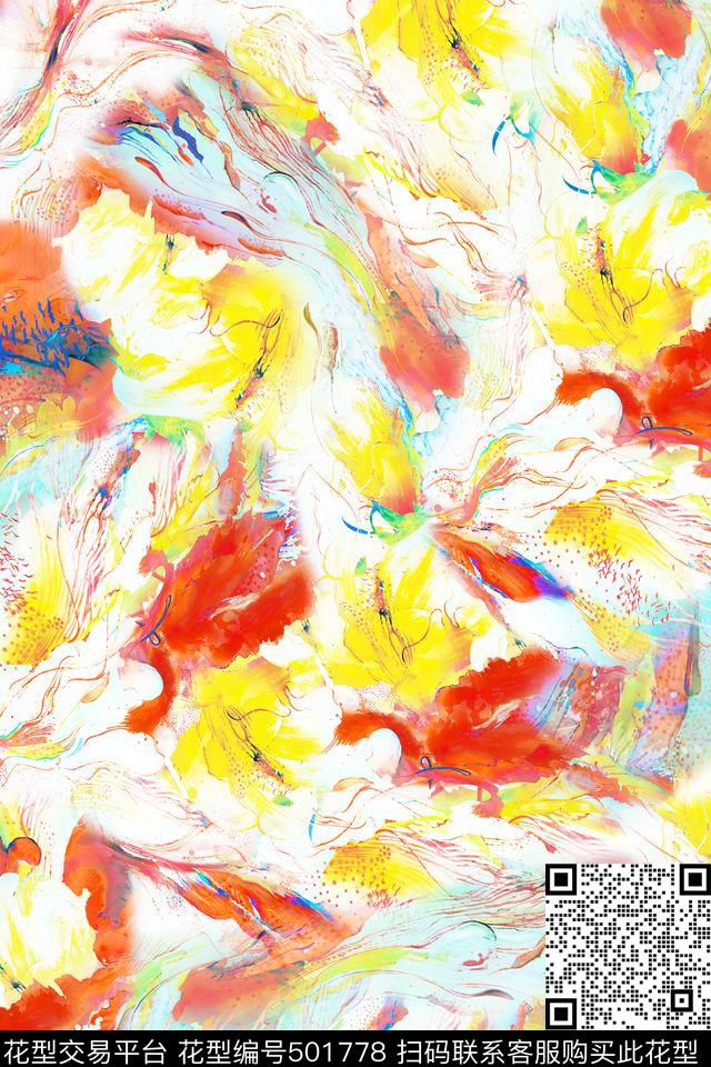 中东欧美抽象水墨水彩抽象地质扎染几何中东欧美抽象水墨水彩抽象地质几何扎染围巾女装内衣泳衣睡衣裙子H【抽象】数码印花华亿平台下载（图片编号: 501778） - 瓦栏（Walan）