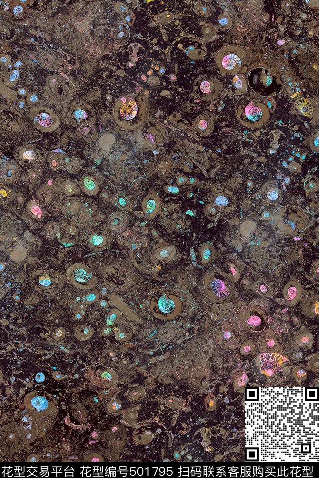 贝壳大理石化石数码印花华亿平台下载（图片编号: 501795） - 瓦栏（Walan）