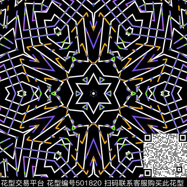 复古抽象华亿平台传统印花华亿平台下载（图片编号: 501820） - 瓦栏（Walan）