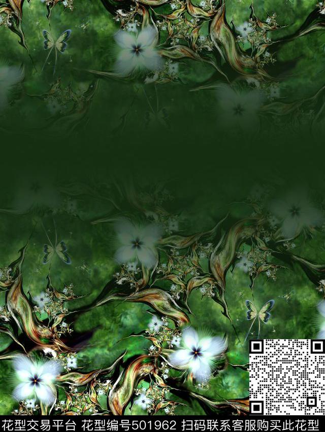数码科技花卉3D数码印花华亿平台下载（图片编号: 501962） - 瓦栏（Walan）