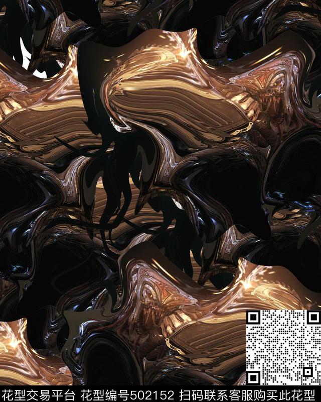 抽象复古夹克华亿平台数码印花华亿平台下载（图片编号: 502152） - 瓦栏（Walan）